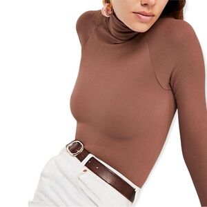Free People Brown Bodysuit M/L